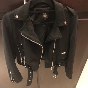 TRF Zara xs black suede jacket